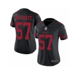 Women's Nike San Francisco 49ers #57 Michael Wilhoite Limited Black Rush NFL Jersey