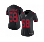 Women's Nike San Francisco 49ers #58 Eli Harold Limited Black Rush NFL Jersey