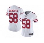 Women's Nike San Francisco 49ers #58 Elvis Dumervil White Vapor Untouchable Limited Player NFL Jersey