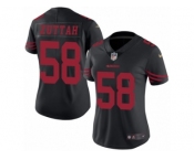 Women's Nike San Francisco 49ers #58 Jeremy Zuttah Limited Black Rush NFL Jersey