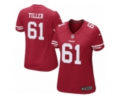 Women's Nike San Francisco 49ers #61 Andrew Tiller Limited Red Team Color NFL Jersey