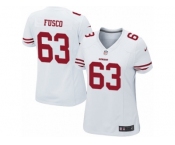 Women's Nike San Francisco 49ers #63 Brandon Fusco Limited White NFL Jersey