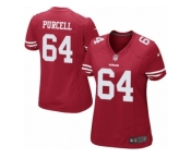 Women's Nike San Francisco 49ers #64 Mike Purcell Limited Red Team Color NFL Jersey