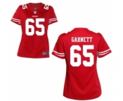 Women's Nike San Francisco 49ers #65 Joshua Garnett Red Team Color NFL Jersey