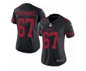 Women's Nike San Francisco 49ers #67 Daniel Kilgore Limited Black Rush NFL Jersey