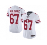 Women's Nike San Francisco 49ers #67 Daniel Kilgore Vapor Untouchable Limited White NFL Jersey