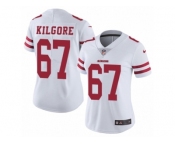 Women's Nike San Francisco 49ers #67 Daniel Kilgore Vapor Untouchable Limited White NFL Jersey