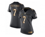 Women's Nike San Francisco 49ers #7 Colin Kaepernick Limited Black Gold Salute to Service NFL Jersey