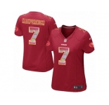 Women's Nike San Francisco 49ers #7 Colin Kaepernick Limited Red Strobe NFL Jersey