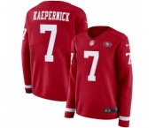 Women's Nike San Francisco 49ers #7 Colin Kaepernick Limited Red Therma Long Sleeve NFL Jersey