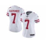 Women's Nike San Francisco 49ers #7 Colin Kaepernick Vapor Untouchable Limited White NFL Jersey