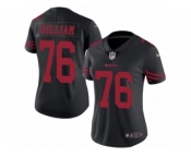 Women's Nike San Francisco 49ers #76 Garry Gilliam Limited Black Rush NFL Jersey