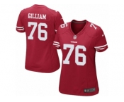 Women's Nike San Francisco 49ers #76 Garry Gilliam Limited Red Team Color NFL Jersey