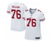 Women's Nike San Francisco 49ers #76 Garry Gilliam Limited White NFL Jersey