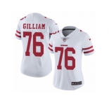 Women's Nike San Francisco 49ers #76 Garry Gilliam Vapor Untouchable Limited White NFL Jersey