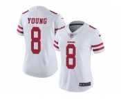 Women's Nike San Francisco 49ers #8 Steve Young Vapor Untouchable Limited White NFL Jersey