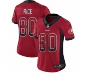 Women's Nike San Francisco 49ers #80 Jerry Rice Limited Red Rush Drift Fashion NFL Jersey
