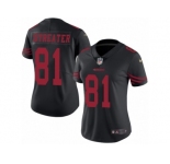 Women's Nike San Francisco 49ers #81 Rod Streater Limited Black Rush NFL Jersey