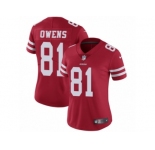 Women's Nike San Francisco 49ers #81 Terrell Owens Vapor Untouchable Limited Red Team Color NFL Jersey