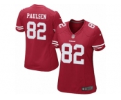Women's Nike San Francisco 49ers #82 Logan Paulsen Limited Red Team Color NFL Jersey