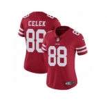 Women's Nike San Francisco 49ers #88 Garrett Celek Vapor Untouchable Limited Red Team Color NFL Jersey
