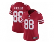 Women's Nike San Francisco 49ers #88 Garrett Celek Vapor Untouchable Limited Red Team Color NFL Jersey