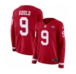 Women's Nike San Francisco 49ers #9 Robbie Gould Limited Red Therma Long Sleeve NFL Jersey