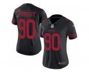 Women's Nike San Francisco 49ers #90 Glenn Dorsey Limited Black Rush NFL Jersey