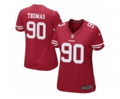 Women's Nike San Francisco 49ers #90 Solomon Thomas Limited Red Team Color NFL Jersey