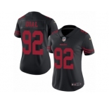 Women's Nike San Francisco 49ers #92 Quinton Dial Limited Black Rush NFL Jersey