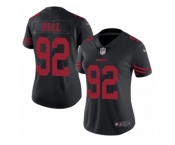 Women's Nike San Francisco 49ers #92 Quinton Dial Limited Black Rush NFL Jersey