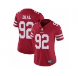 Women's Nike San Francisco 49ers #92 Quinton Dial Vapor Untouchable Limited Red Team Color NFL Jersey