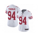 Women's Nike San Francisco 49ers #94 Solomon Thomas Vapor Untouchable Limited White NFL Jersey