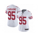 Women's Nike San Francisco 49ers #95 Cornellius Carradine Vapor Untouchable Limited White NFL Jersey