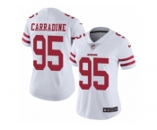 Women's Nike San Francisco 49ers #95 Cornellius Carradine Vapor Untouchable Limited White NFL Jersey