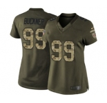 Women's Nike San Francisco 49ers #99 DeForest Buckner Limited Green Salute to Service NFL Jersey