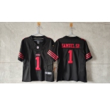 Women's San Francisco 49ers #1 Deebo Samuel Sr. Black F.U.S.E Vapor Untouchable Stitched Jersey