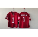 Women's San Francisco 49ers #1 Deebo Samuel Sr. Red Football Stitched Jersey