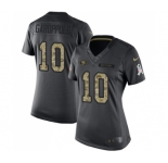 Women's San Francisco 49ers #10 Jimmy Garoppolo Limited Black 2016 Salute to Service Football Jersey