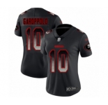 Women's San Francisco 49ers #10 Jimmy Garoppolo Limited Black Smoke Fashion Football Jersey