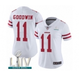 Women's San Francisco 49ers #11 Marquise Goodwin White Vapor Untouchable Limited Player Super Bowl LIV Bound Football Jersey