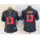 Women's San Francisco 49ers #13 Brock Purdy Black Red Fashion Vapor Limited Stitched Jersey