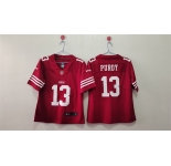 Women's San Francisco 49ers #13 Brock Purdy Red Vapor Football Stitched Jersey