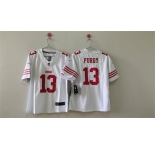 Women's San Francisco 49ers #13 Brock Purdy White Vapor Football Stitched Jersey