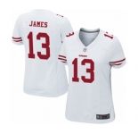 Women's San Francisco 49ers #13 Richie James Game White Football Jersey