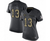 Women's San Francisco 49ers #13 Richie James Limited Black 2016 Salute to Service Football Jersey