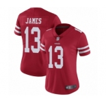 Women's San Francisco 49ers #13 Richie James Red Team Color Vapor Untouchable Limited Player Football Jersey