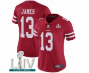 Women's San Francisco 49ers #13 Richie James Red Team Color Vapor Untouchable Limited Player Super Bowl LIV Bound Football Jersey