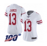 Women's San Francisco 49ers #13 Richie James White Vapor Untouchable Limited Player 100th Season Football Jersey