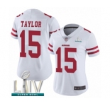 Women's San Francisco 49ers #15 Trent Taylor White Vapor Untouchable Limited Player Super Bowl LIV Bound Football Jersey